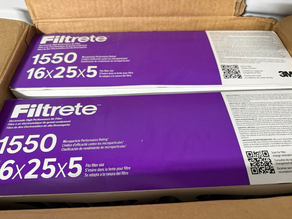 3M Filtrete 16x25x4 1550 2pack